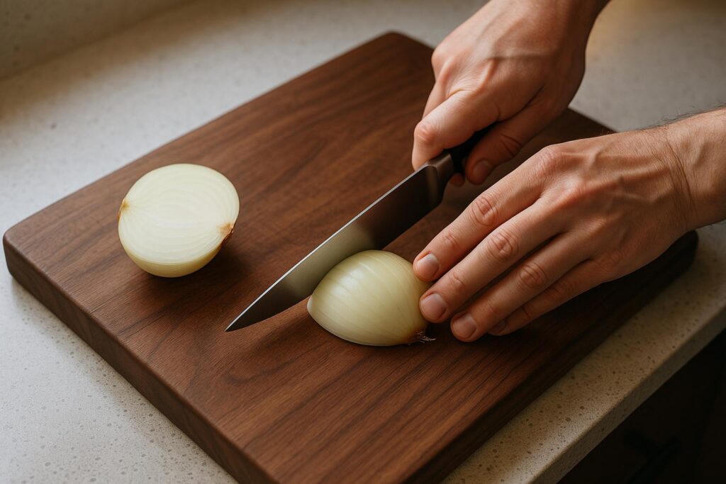 Step 3 horizontal cuts while keeping root intact