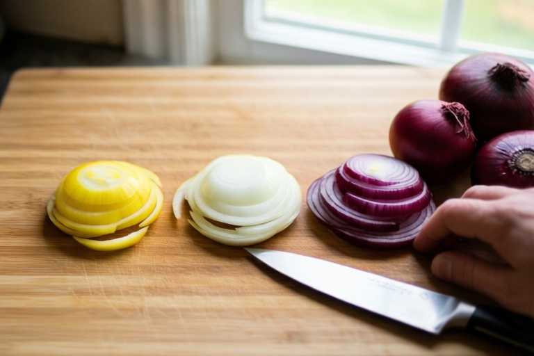 Step 4: Work in even increments visual for Yellow, White, and Red Onions: When to Use Each One