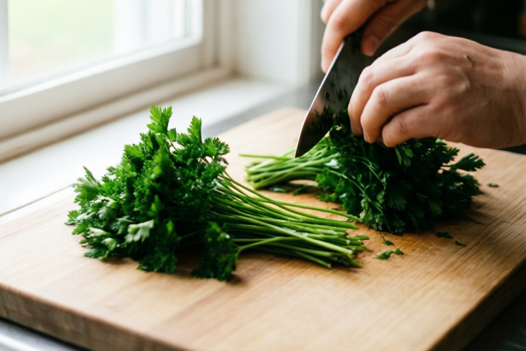 Step 1: Wash, dry, and strip the parsley visual for How to Prep Parsley Leaves Before Chopping