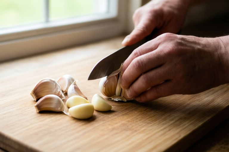 Step 1: Separate and peel the garlic cloves visual for How to Prep Garlic Cloves Before Mincing