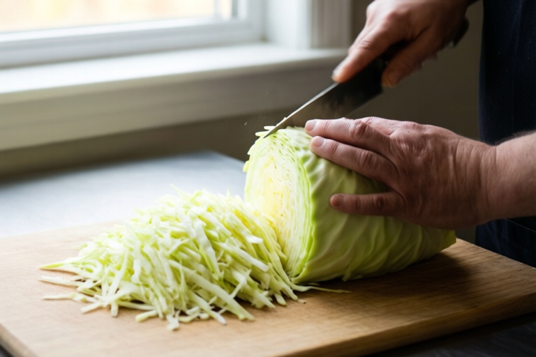Step 6: Separate and check the shreds visual for How to Cut Cabbage for Slaw, Stir-Fry, and Soup