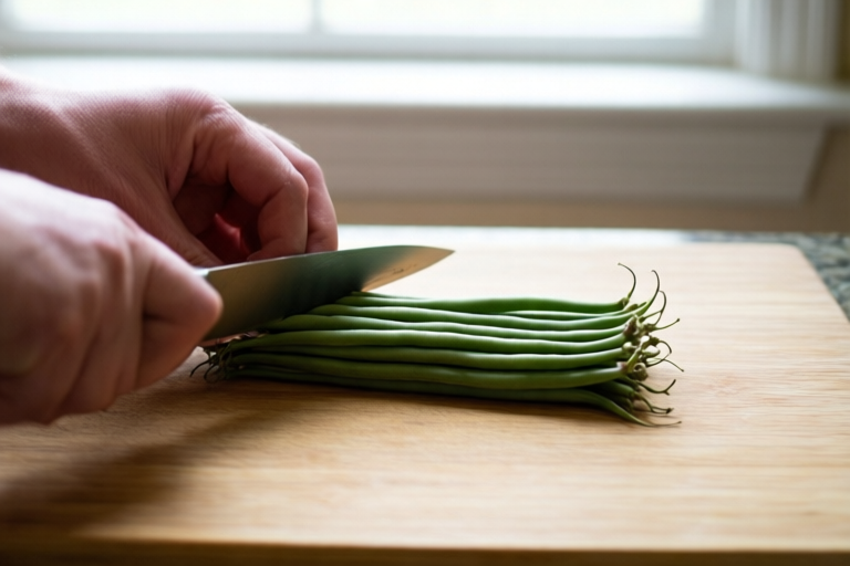 Step 3: Trim the stem ends cleanly visual for How to Trim Green Beans Quickly and Cleanly